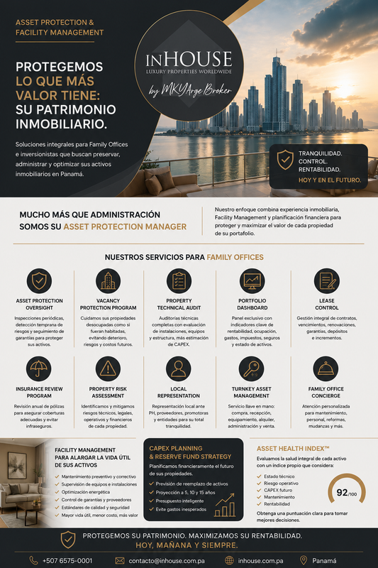 Asset Protection & Facility Management para Family Offices e Inversionistas Inmobiliarios en Panamá