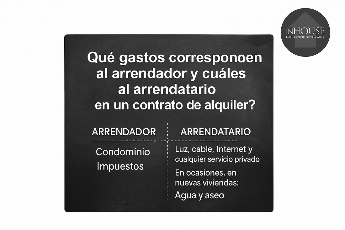 ¿Qué gastos paga el arrendador y cuáles el arrendatario en un contrato de alquiler en Panamá?